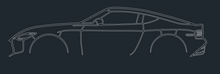 Load image into Gallery viewer, LASER CUT CAR SILHOUETTES 48" LONG