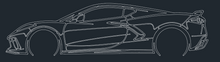 Load image into Gallery viewer, LASER CUT CAR SILHOUETTES 48" LONG