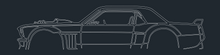 Load image into Gallery viewer, LASER CUT CAR SILHOUETTES 48" LONG