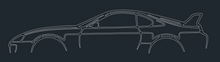 Load image into Gallery viewer, LASER CUT CAR SILHOUETTES 48" LONG