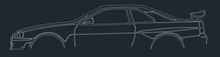 Load image into Gallery viewer, LASER CUT CAR SILHOUETTES 48" LONG