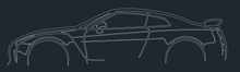 Load image into Gallery viewer, LASER CUT CAR SILHOUETTES 48" LONG