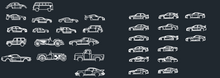 Load image into Gallery viewer, LASER CUT CAR SILHOUETTES 48" LONG